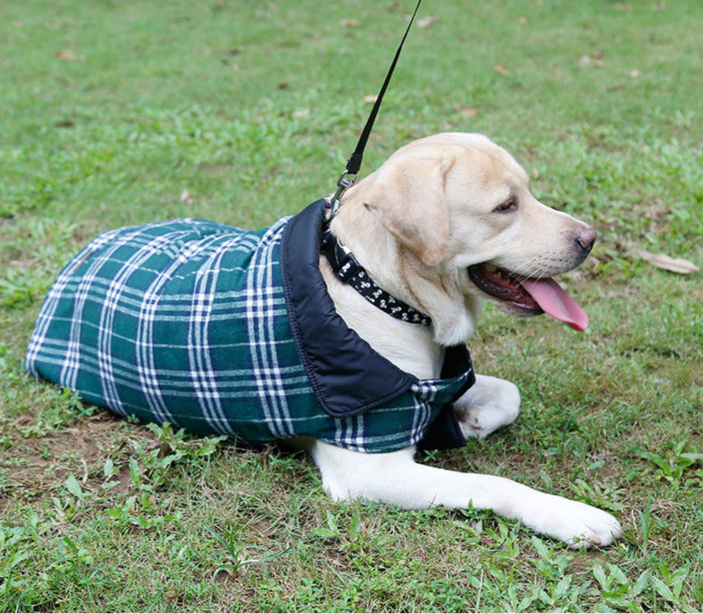 Plaid Dog Coat Set Classic Checkered Pet Jackets for Small Dogs