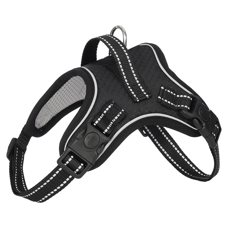 RichePet Dog Harness No Pull Adjustable Reflective Oxford for Small Medium Large Dogs Walk Training Pet Owners