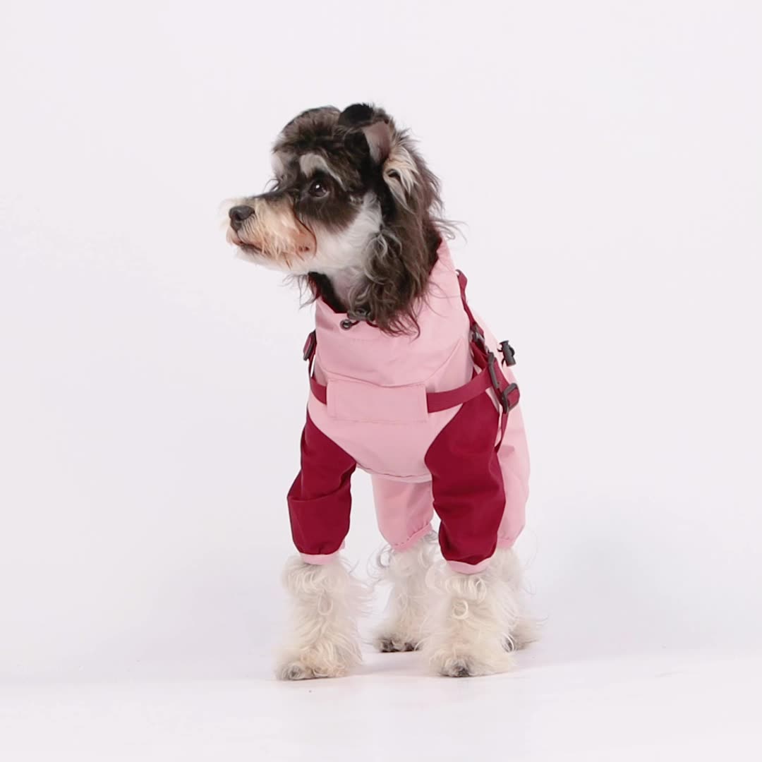 Pet Four-Legged Raincoat Waterproof Windproof Dog Outdoor Protective Coat, Comfortable and Durable Pet Clothing for All Weather Conditions