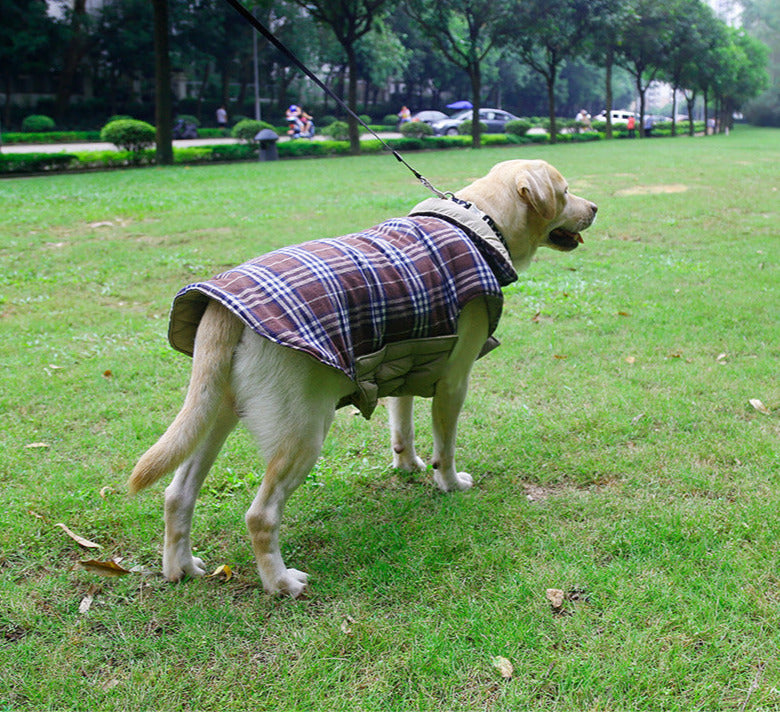 Plaid Dog Coat Set Classic Checkered Pet Jackets for Small Dogs