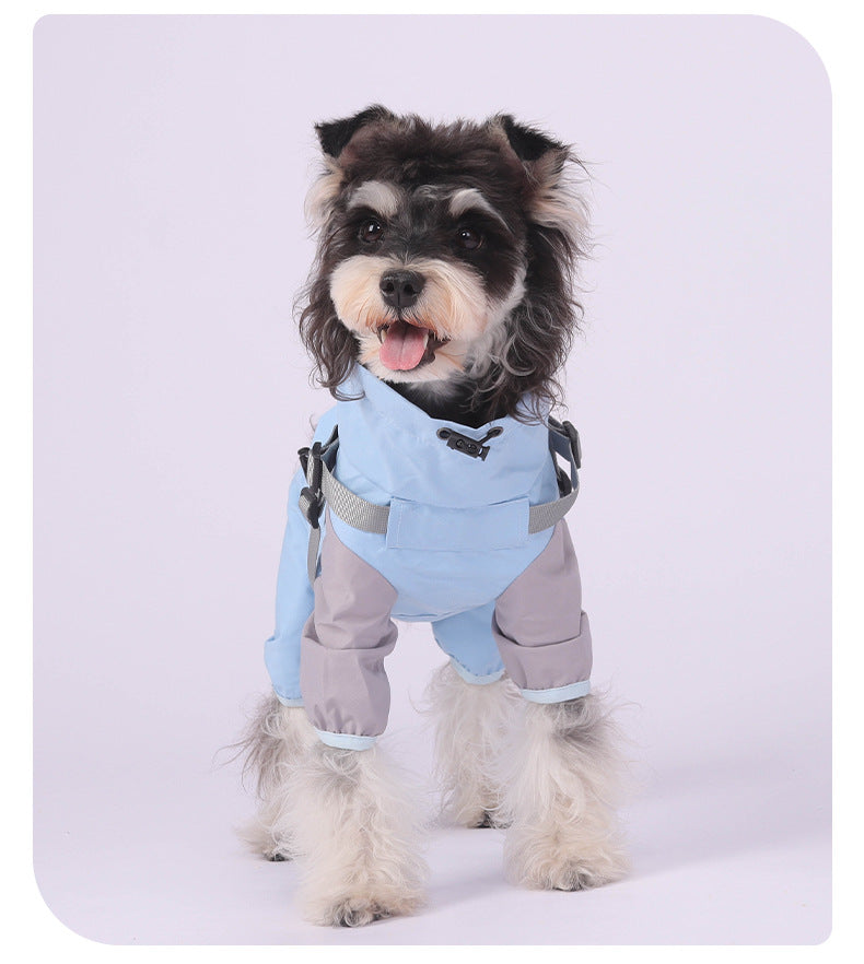 Pet Four-Legged Raincoat Waterproof Windproof Dog Outdoor Protective Coat, Comfortable and Durable Pet Clothing for All Weather Conditions