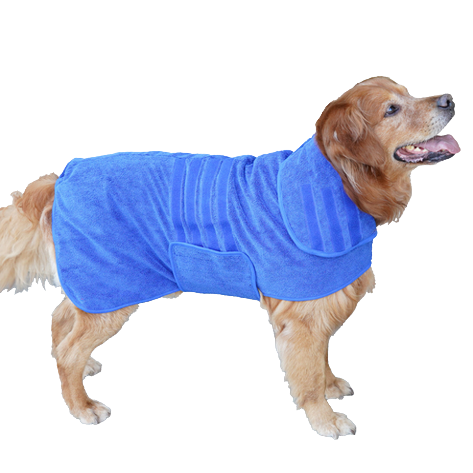 Dog Drying Coat Bathrobe Towel, Soft Absorbent Quick-Dry Pet Apparel Suitable for All Breeds & Sizes