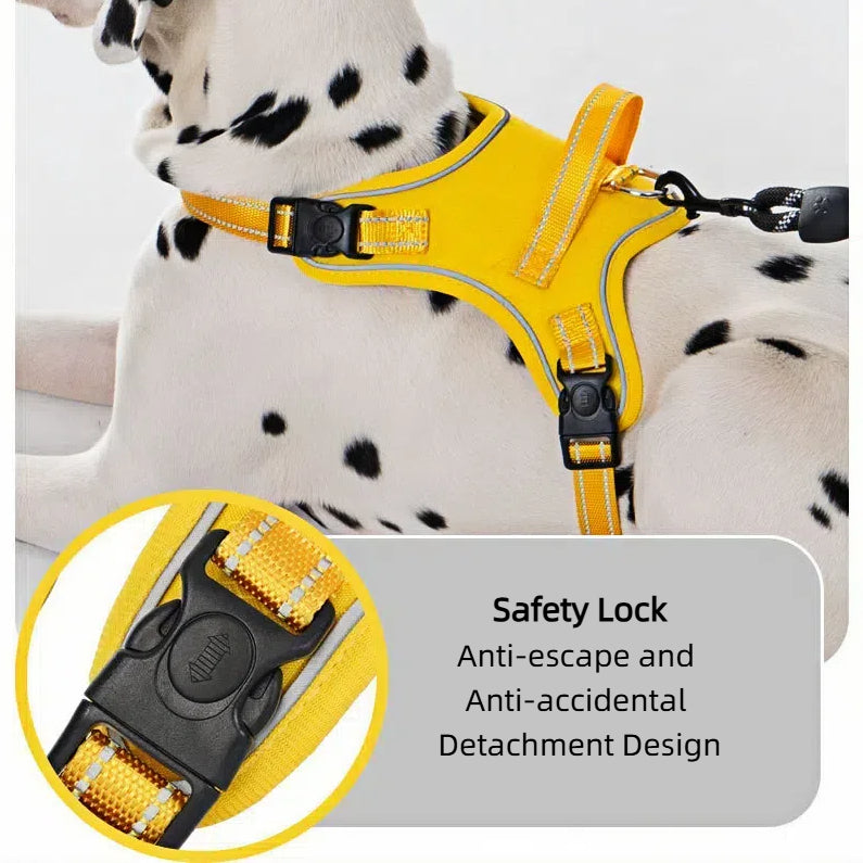 RichePet Dog Harness No Pull Adjustable Reflective Oxford for Small Medium Large Dogs Walk Training Pet Owners