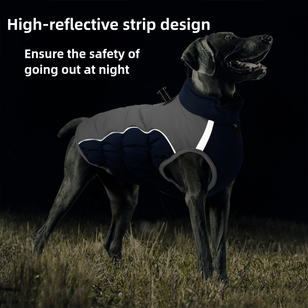 Dog Winter Padded Vest Warm Insulated Pet Jacket for Cold Weather