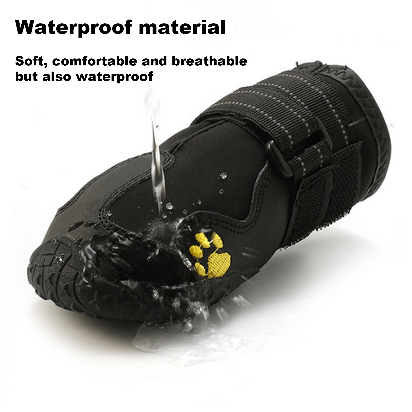 Waterproof Comfortable Breathable Non Slip Adjustable Dog Shoes Dog Boots for All Weather Protection and Maximum Paw Safety for Active Dogs and Outdoor Adventures