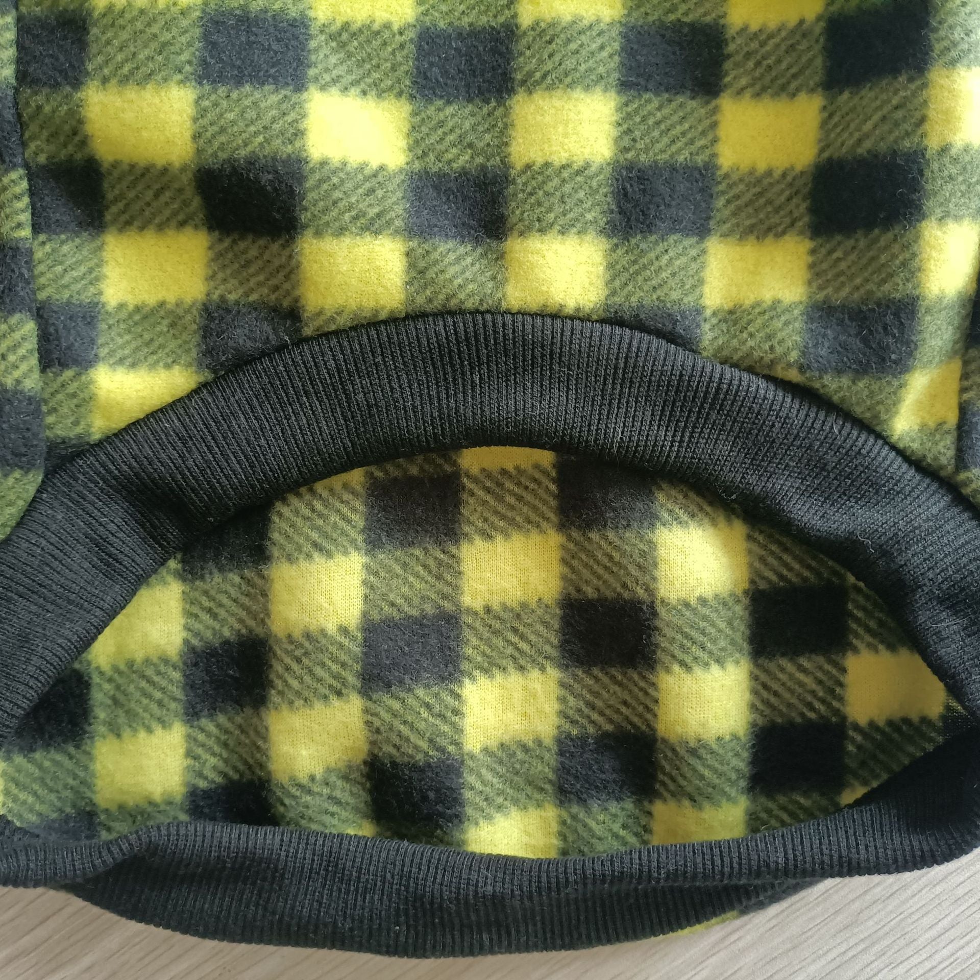 Plaid Dog Hoodie Set Checkered Fleece Pet Sweatshirts