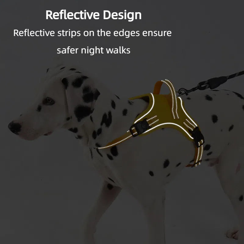 RichePet Dog Harness No Pull Adjustable Reflective Oxford for Small Medium Large Dogs Walk Training Pet Owners