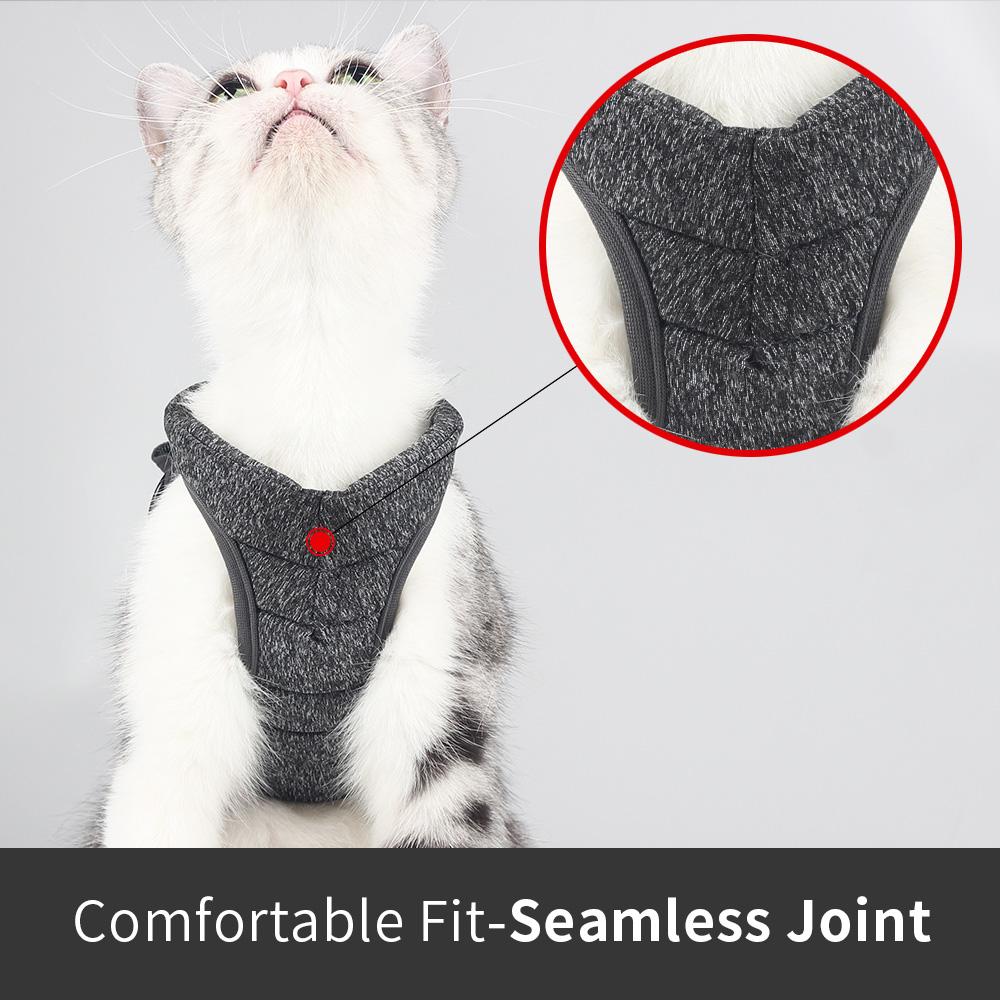 Cat Harness and Leash Set - Adjustable Soft Mesh Cat Vest for Walking