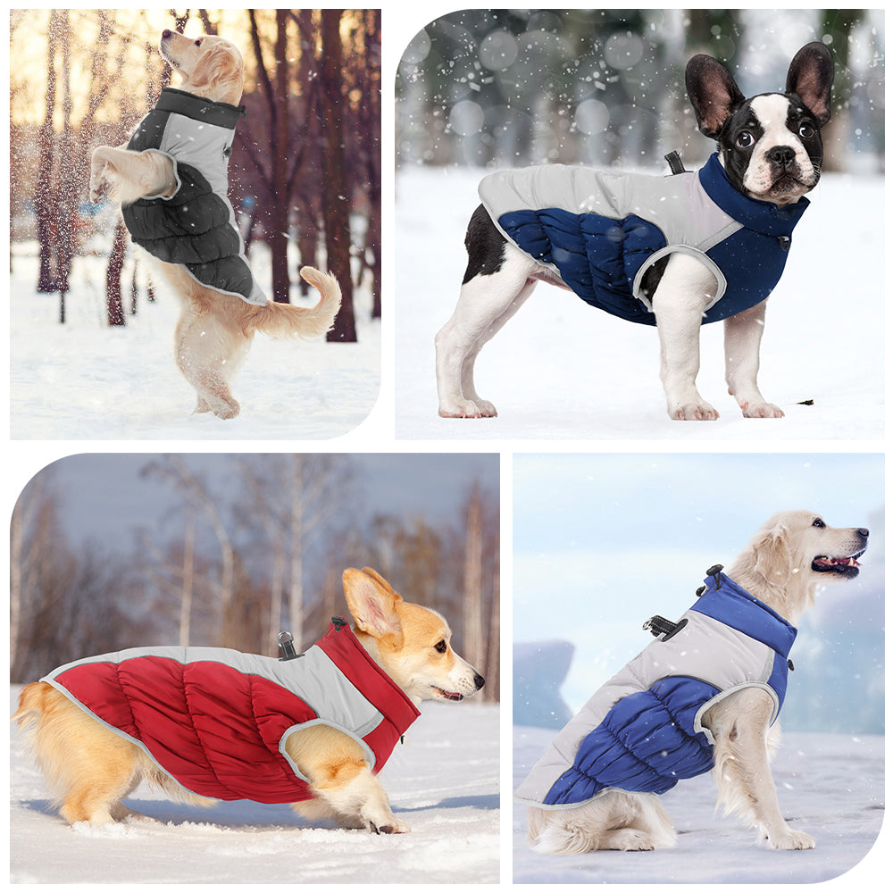 Dog Winter Padded Vest Warm Insulated Pet Jacket for Cold Weather