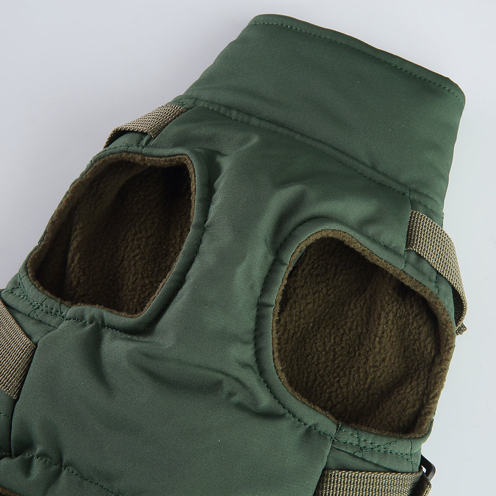 Harness Dog Winter Coat - Warm Soft Jacket for Small Medium Large Dogs - Cold Weather Outdoor Pet Coat