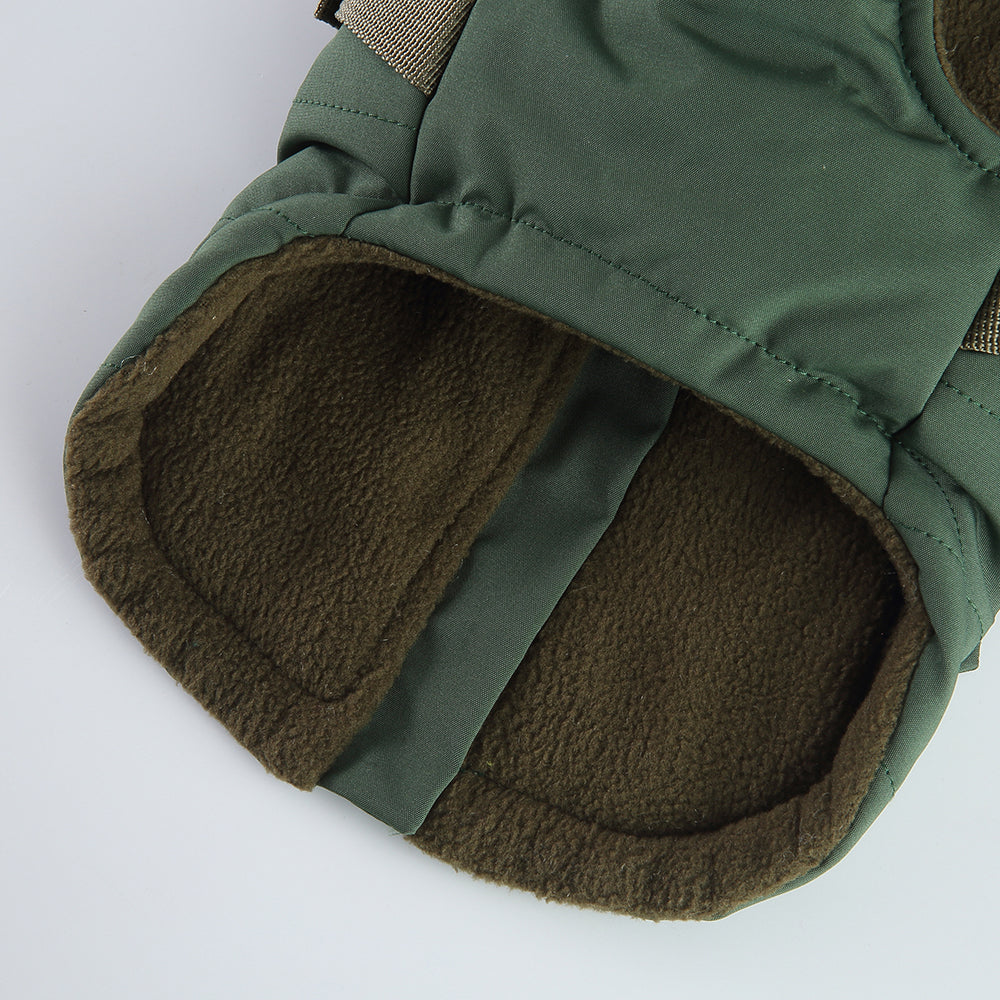 Harness Dog Winter Coat - Warm Soft Jacket for Small Medium Large Dogs - Cold Weather Outdoor Pet Coat