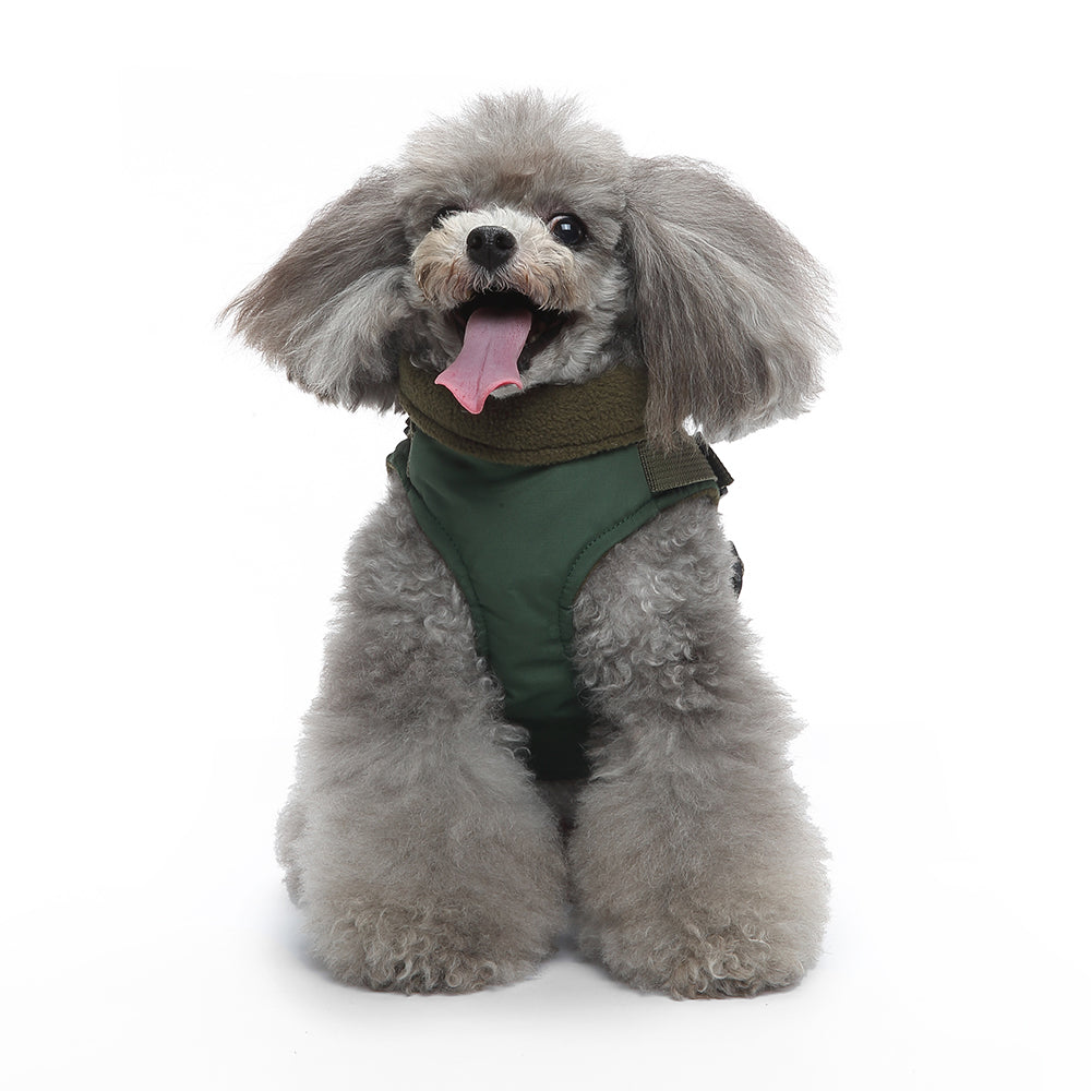 Harness Dog Jacket Warm Winter Coat with Adjustable Strap Waterproof Apparel for Small Medium Large Dogs