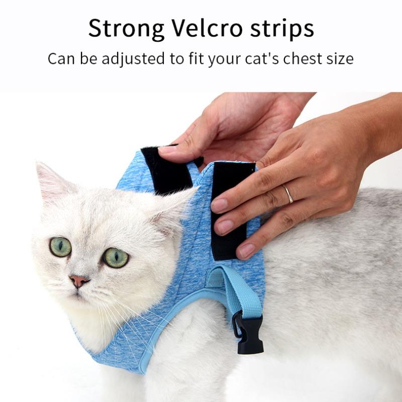 Cat Harness and Leash Set - Adjustable Soft Mesh Cat Vest for Walking