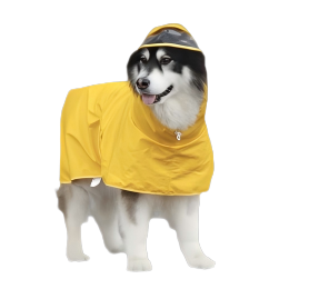 Hooded Dog Raincoat Waterproof Pet Rain Jacket with Transparent Hood