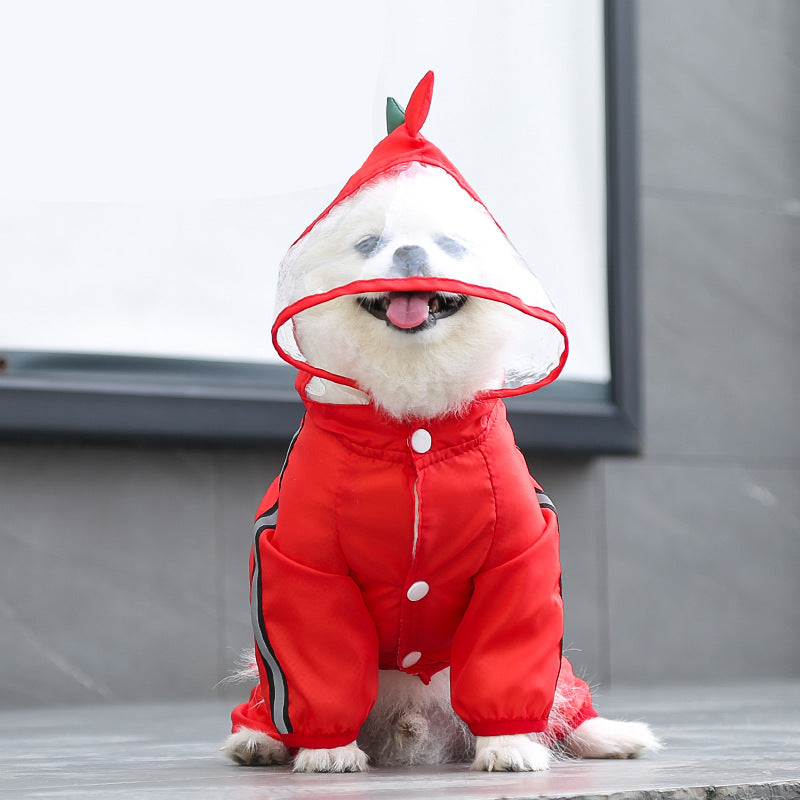 Pet four-legged raincoat