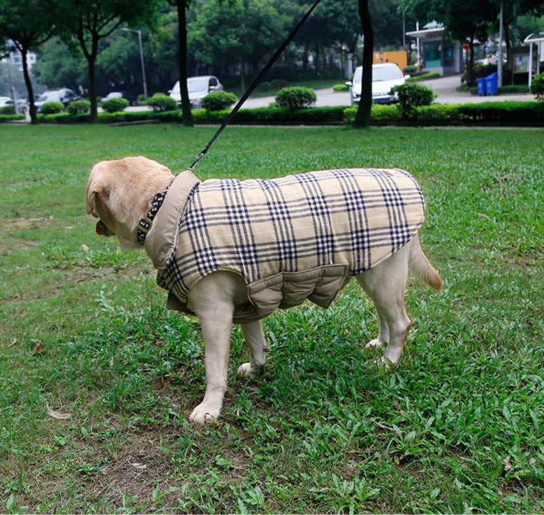 Plaid Dog Coat Set Classic Checkered Pet Jackets for Small Dogs