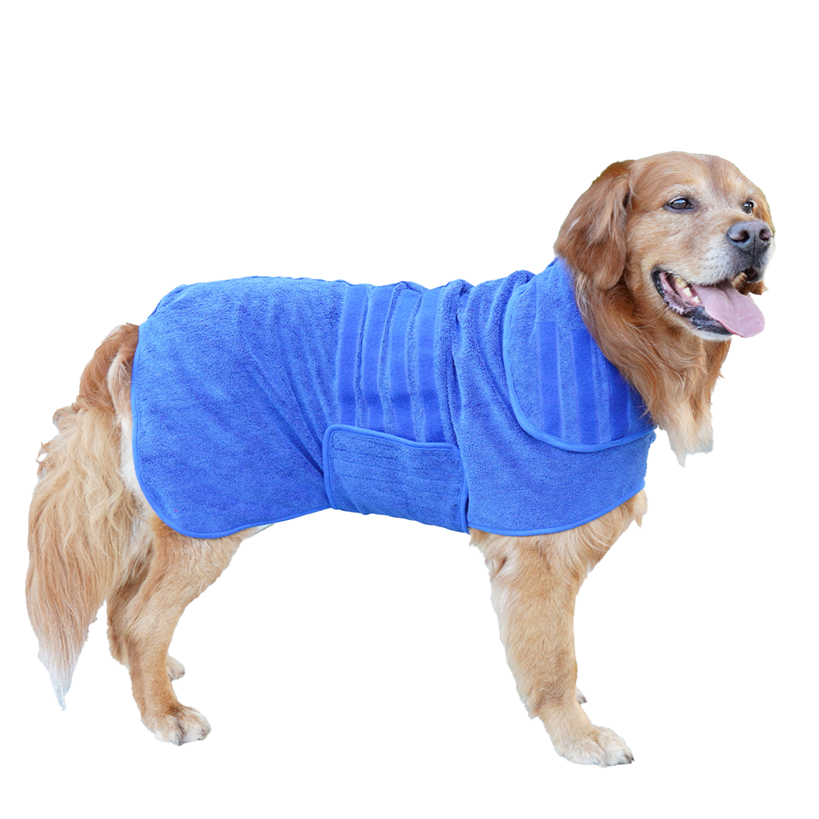 Dog Drying Coat Bathrobe Towel, Soft Absorbent Quick-Dry Pet Apparel Suitable for All Breeds & Sizes
