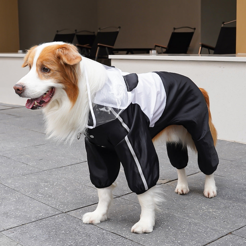 Pet four-legged raincoat