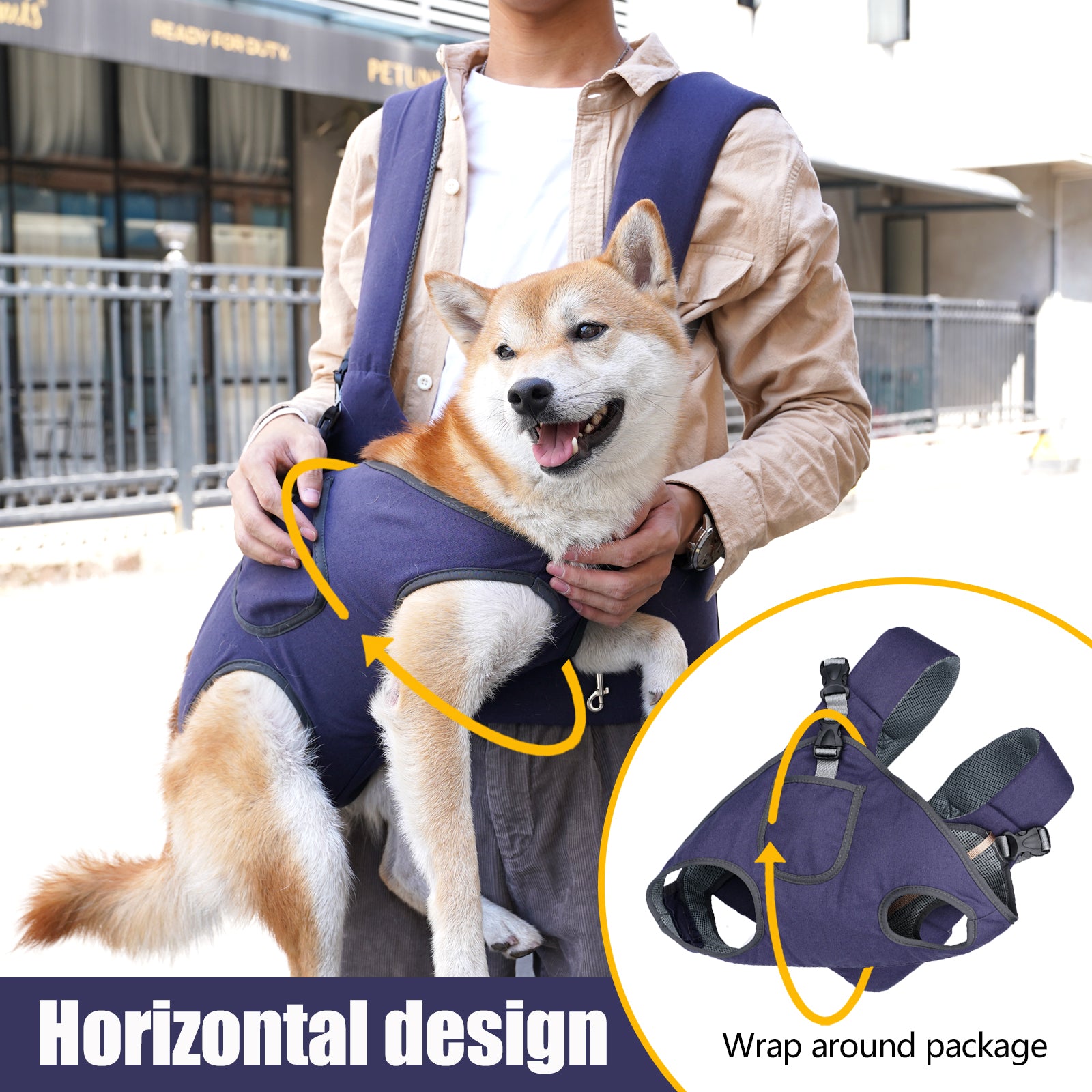 Pet Carrier Backpack, Adjustable Pet Front Cat Dog Carrier Backpack Travel Bag, Legs Out, Easy-Fit for Traveling Hiking Camping for Small Medium Dogs Cats Puppies