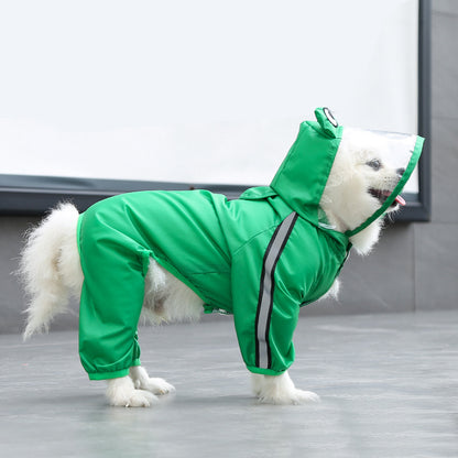 Pet four-legged raincoat