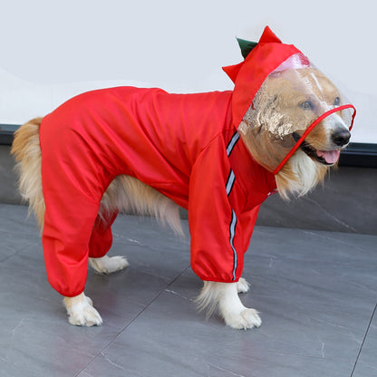 Pet four-legged raincoat