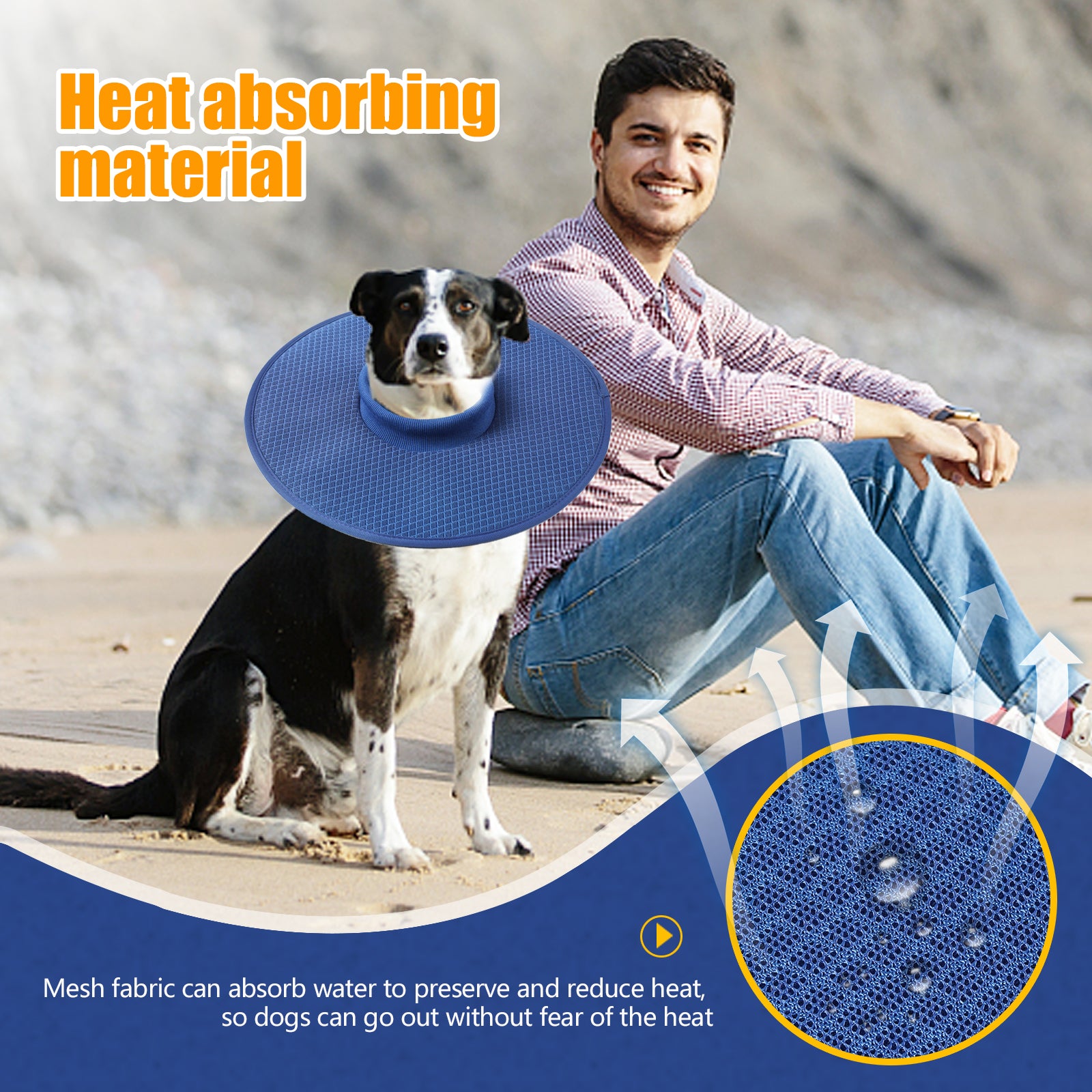 Adjustable Anti Licking Collar, 1 Count Comfortable Pet Recovery Collar, Elizabethan Era Dog Neck Collar, Pet Supplies for Large and Medium-sized Puppies