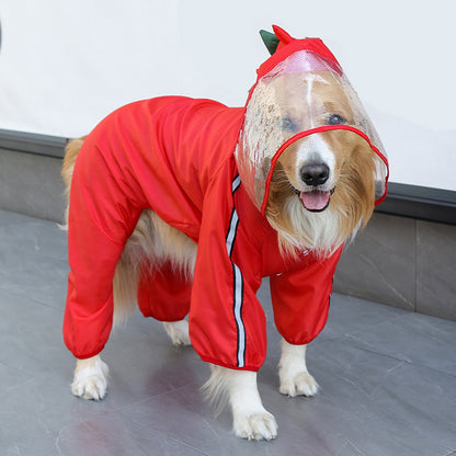 Pet four-legged raincoat