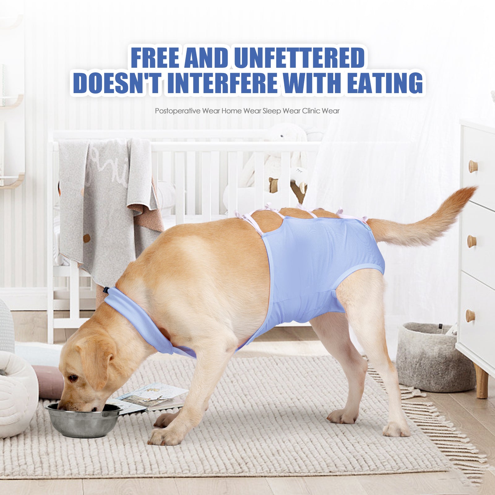 Dog Abdominal Rehabilitation Suit, 1 Count Comfortable Dog Surgical Suit, Female and Male Sterilization Jumpsuit for Postoperative Care, with Straps