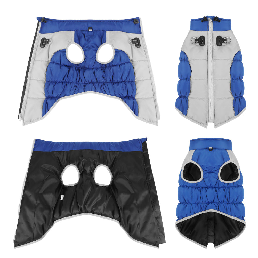 Dog Winter Padded Vest Warm Insulated Pet Jacket for Cold Weather