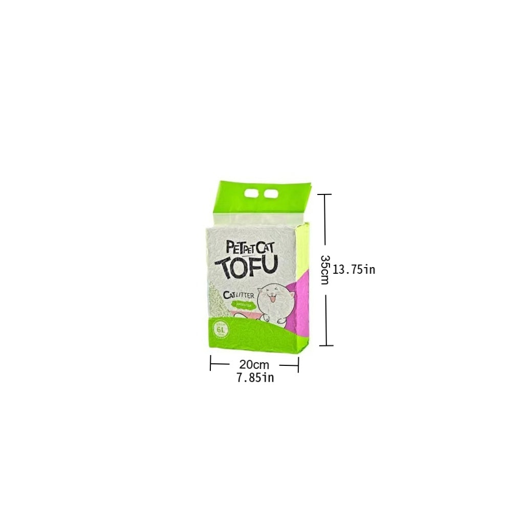 RichePet Tofu Cat Litter - 6L Natural & Efficient Clumping Cat Litter
