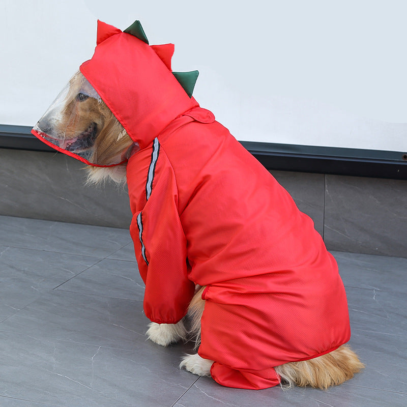 Pet four-legged raincoat