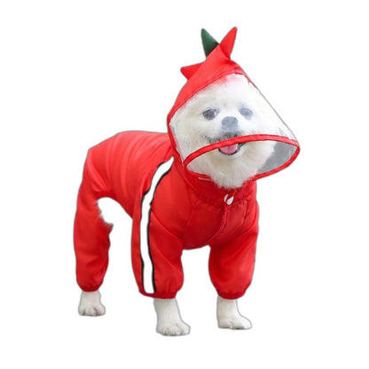 Pet four-legged raincoat