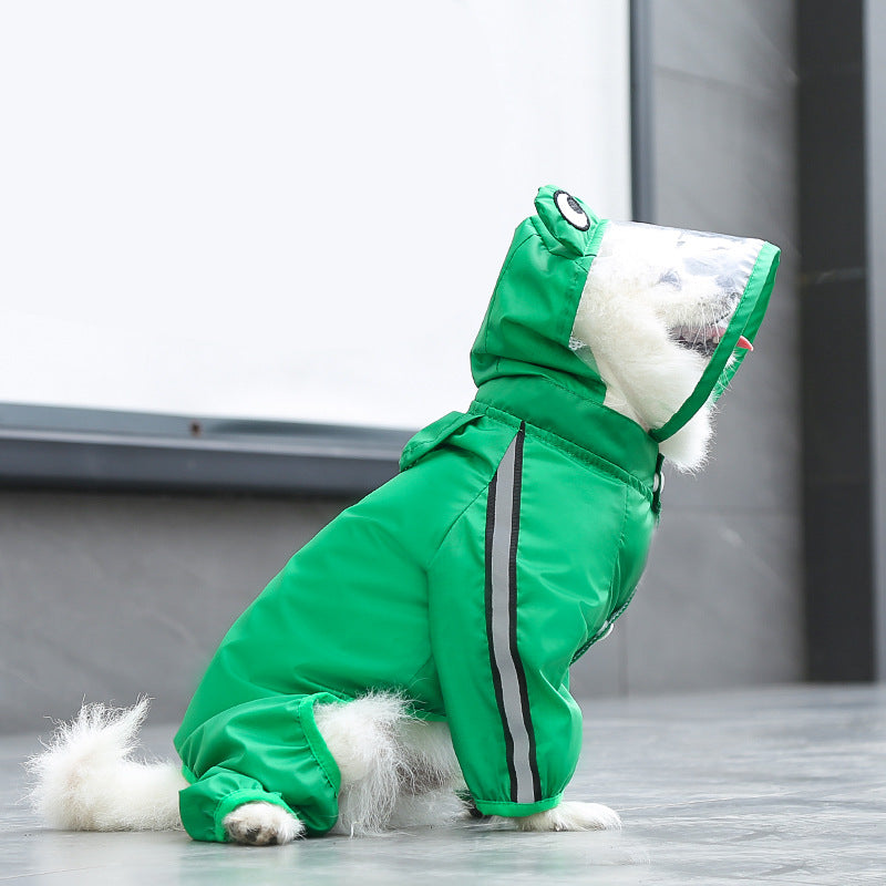 Pet four-legged raincoat