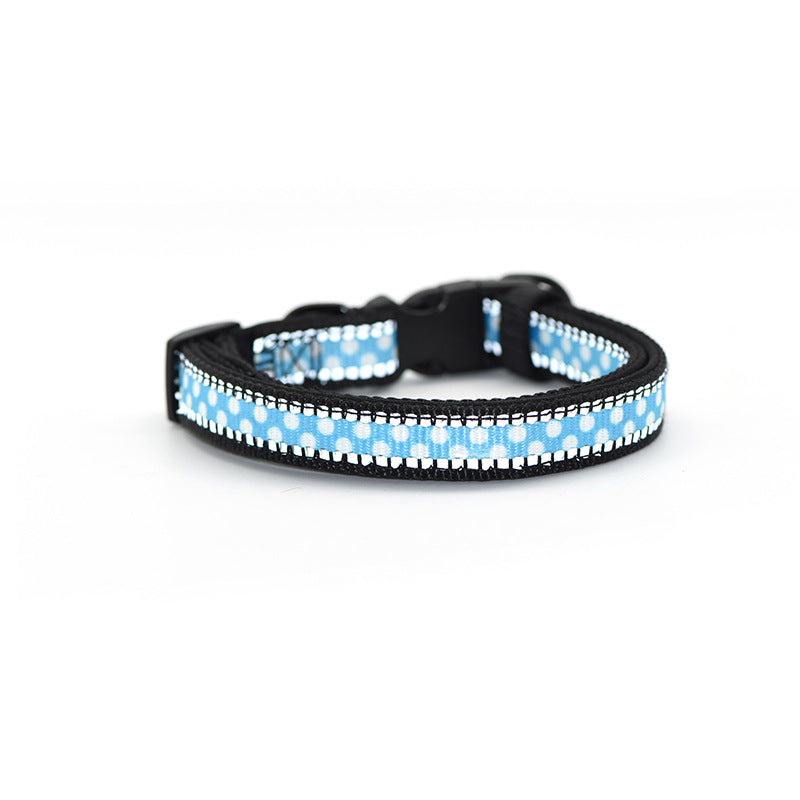 Reflective Flame Patterned Dog Collar - Stylish & Safe Pet Neck Strap