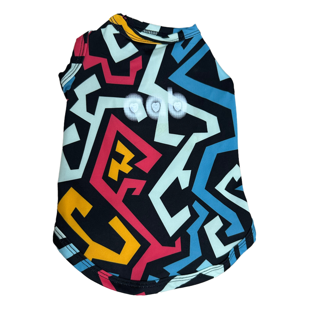 Abstract Geometric Print Dog Tank Top Colorful Artistic Pet Vest for Fashion Forward Pups